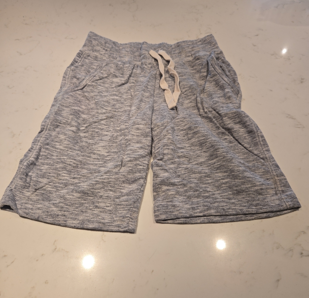 Heather Gray Knit Drawstring Shorts